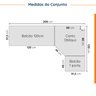 Cozinha Modulada 6 Peças sem Tampo 3 Aéreos 6 Portas e 3 Balcões Ipanema CabeCasa MadeiraMadeira - 4