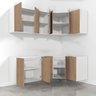Cozinha Modulada 6 Peças sem Tampo 3 Aéreos 6 Portas e 3 Balcões Ipanema CabeCasa MadeiraMadeira - 10