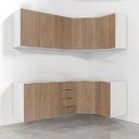 Ver imagem 3 de Cozinha Modulada 6 Peças sem Tampo 3 Aéreos 6 Portas e 3 Balcões Ipanema CabeCasa MadeiraOriginals