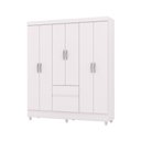 Ver imagem 2 de Roupeiro Ideal Plus 6 Portas e 2 Gavetas - Branco - Vila Rica