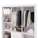 Ver imagem 6 de Roupeiro Ideal Plus 6 Portas e 2 Gavetas - Branco - Vila Rica