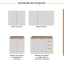 Ver imagem 5 de Cozinha Modulada 4 Peças com Tampo 2 Aéreos 5 Portas e 2 Balcões Ipanema CabeCasa MadeiraOriginals