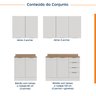 Cozinha Modulada 4 Peças com Tampo 2 Aéreos 5 Portas e 2 Balcões Ipanema CabeCasa MadeiraOriginals - 5