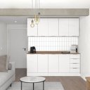 Ver imagem 2 de Cozinha Planejada 4 Peças com Tampo 2 Aéreos 5 Portas e 2 Balcões Ipanema CabeCasa MadeiraOriginals Branco