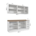 Ver imagem 6 de Cozinha Modulada 4 Peças com Tampo 2 Aéreos 5 Portas e 2 Balcões Ipanema CabeCasa MadeiraOriginals