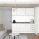 Ver imagem 3 de Cozinha Modulada 4 Peças com Tampo 2 Aéreos 5 Portas e 2 Balcões Ipanema CabeCasa MadeiraOriginals