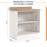 Cozinha Modulada 4 Peças com Tampo 2 Aéreos 5 Portas e 2 Balcões Ipanema CabeCasa MadeiraOriginals - 16