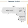 Cozinha Modulada 6 Peças sem Tampo 3 Aéreos 6 Portas e 3 Balcões Ipanema CabeCasa MadeiraOriginals - 4
