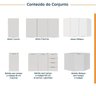 Cozinha Modulada 6 Peças sem Tampo 3 Aéreos 6 Portas e 3 Balcões Ipanema CabeCasa MadeiraOriginals - 5