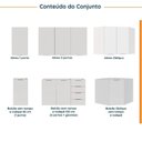 Ver imagem 4 de Cozinha Planejada 6 Peças sem Tampo 3 Aéreos 6 Portas e 3 Balcões Ipanema CabeCasa MadeiraOriginals Branco