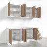 Cozinha Modulada 4 Peças com Tampo 2 Aéreos 5 Portas e 2 Balcões Ipanema CabeCasa MadeiraMadeira - 11