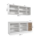 Ver imagem 5 de Cozinha Planejada 4 Peças com Tampo 2 Armários Aéreos 5 Portas e 2 Balcões Ipanema CabeCasa MadeiraOriginals Marrom
