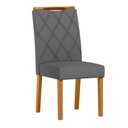 Ver imagem 2 de Conjunto com 2 Cadeiras de Jantar Estofada/sarah Ypê/veludo Cinza Ja02 - New Ceval 13056/341