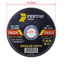 Ver imagem 7 de Disco Corte Metal Aço Inox Ferro Esmerilhadeira 115x1x22mm | Fertak