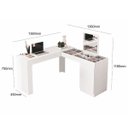 Ver imagem 2 de Escrivaninha Penteadeira de Canto Funcional - Branco