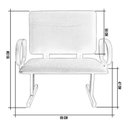 Ver imagem 4 de Cadeira Escritório Obesos Até 200KG Com Braços Corsa Longarina Reforçada