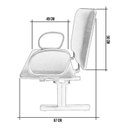 Ver imagem 5 de Cadeira Escritório Obesos Até 200KG Com Braços Corsa Longarina Reforçada