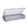 Base para Cama Box Solteiro Padrão com Baú Euro Corano Cinza 88X188x33 cm - 1