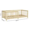 Mini Cama Montessoriana Berço com Grades Palitos Casatema MadeiraOriginals - 3