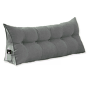 Ver imagem 1 de Almofada Cabeceira Ana Cama Casal 140cm Suede Cinza Mz Decor