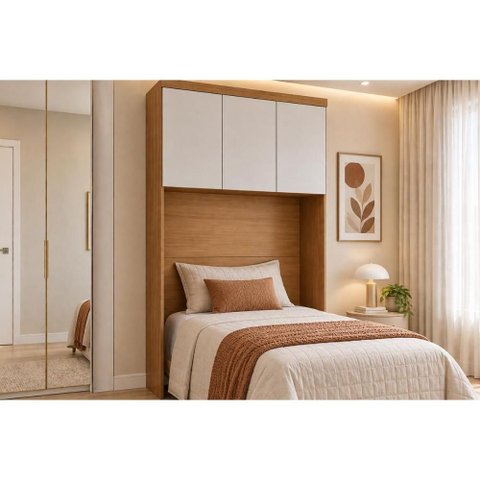Armário Aéreo Modulado 3 Portas Rizon Cinamomo N. Horizonte