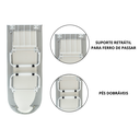 Ver imagem 5 de Tabua de Passar Portatil Pequena Dobravel para Apartamento Ferro Branca