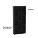 Ver imagem 4 de Estante de Livros 90CMX204CM 12 Nichos Xangai Preto