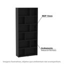 Ver imagem 2 de Estante de Livros 90CMX204CM 12 Nichos Xangai Preto