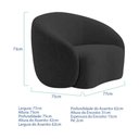 Ver mais imagens de Kit Divã Recamier Orgânico Marrocos 180cm Lado Esquerdo e 2 Poltronas Amore Linho Preto