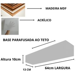 Lustre Plafon Madeira Redondo T8 64x13 Cm para Sala de Estar Sala de Jantar Cor Málaga - 2