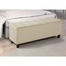 Recamier Baú Capitonê Veludo Bege Bali 1,50M - 1