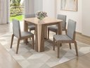 Ver imagem 1 de Conjunto de Mesa com 4 Cadeiras Opera Marrom/Carvalho/Fendi