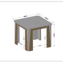 Ver imagem 3 de Conjunto de Mesa com 4 Cadeiras Opera Marrom/Carvalho/Fendi