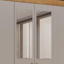 Ver imagem 5 de Guarda-roupa Casal 6 Portas 2 Gavetas com Espelho Estrela Premium Salleto Branco