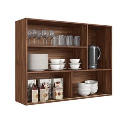 Armário Aéreo Cozinha 4 Portas Wengue Co14400 - Decibal - 1 Armário Aéreo Cozinha 4 Portas Wengue Co14400 - Decibal - 1