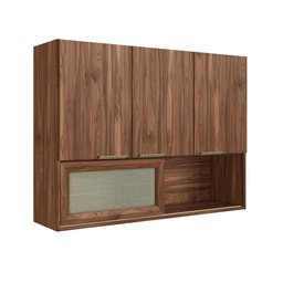 Armário Aéreo Cozinha 4 Portas Wengue Co14400 - Decibal - 2 Armário Aéreo Cozinha 4 Portas Wengue Co14400 - Decibal - 2