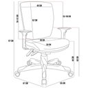 Ver imagem 5 de Cadeira de Escritório Diretor Office Base Giratória Cromada Alta Flexi P03 Poliéster Verde -