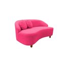 Ver imagem 4 de Namoradeira Sofá Feijão Cancún 130cm Orgânica Couro Rosa Pink