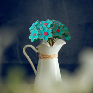 Buquê de de Rosas Artesanal de Madeira:verde