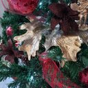 Ver imagem 2 de Galho Chifre de Cervo para Decoração Natalina Arranjo 48cm Magizi Dourado com Glitter