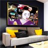 Quadro Mulher Japonesa:60x40 cm/DOURADA - 5