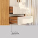 Ver imagem 5 de Guarda-roupa Casal Vizanno 10 Portas 4 Gavetas Cinamon/off-white - Demobile