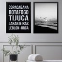 Ver imagem 1 de Kit 2 Quadros Rio de Janeiro - Bairros Zona Sul 45x34cm - com Vidro:moldura Preta