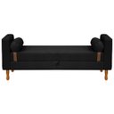 Ver imagem 1 de Recamier Sapateira Baú Pietro para Cama Queen Size 160cm Bouclê - Sofa Store:bouclê Preto