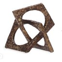 Ver imagem 1 de Decoração Escultura em Poliresina Dourado Escuro Mart 19417