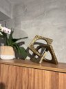 Ver imagem 3 de Decoração Escultura em Poliresina Dourado Escuro Mart 19417