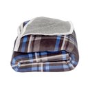 Ver imagem 2 de Cobertor com Manta Estampado e Sherpa Lã de Carneiro 2,40x2,20 Metros Xadrez Casa Dona