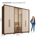 Ver imagem 4 de Guarda Roupa Casal Reflecta com Puxador em Alumínio 6 Portas 4 Gavetas Suburban