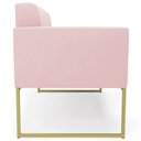 Ver mais imagens de Sofá Namoradeira Base Industrial Dourado Ana Suede Rosa Bebê - Ibiza