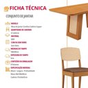 Ver imagem 5 de Mesa Carolina 180 Tampo MDF 6 Cadeiras Moderna Mobilia Tork